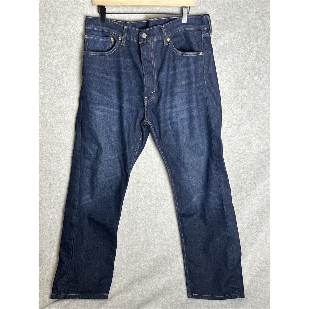 Levi's 505 Regular Straight Jeans Men's 38x30 Dark Wash Western Rodeo Ranch NWOT